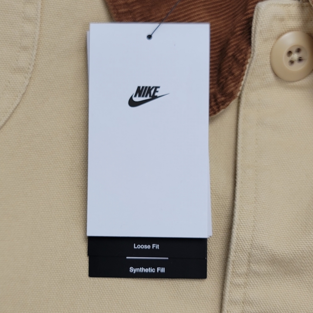 Nike Life Flannel-Lined Barn Coat Sesame Work Jacket FZ0132-252 Men Small New - Picture 5 of 14